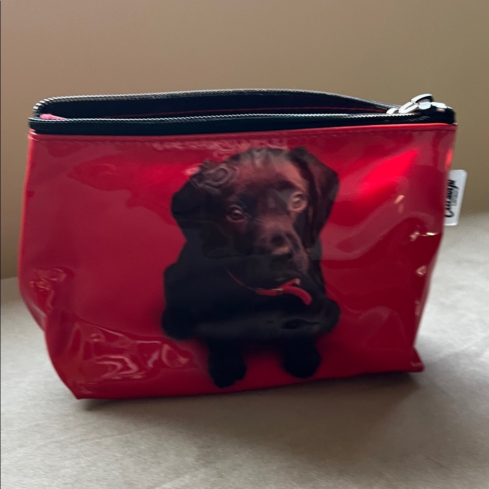 Stylish Red Catseye London Labrador Cosmetic Bag
